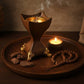 Decorative Incense Burner with Gold Accents