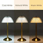 Modern Gold Table Lamp with Pleated Shade
